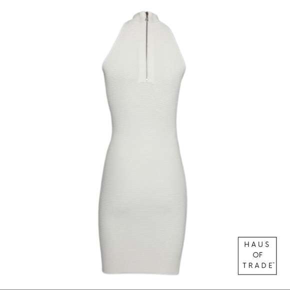 TORN White Halter Knit Dress - Picture 3 of 15